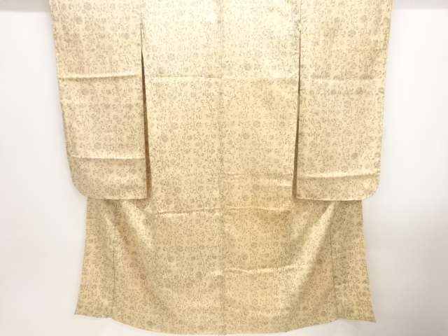 アンティーク　錦紗花唐草模様着物